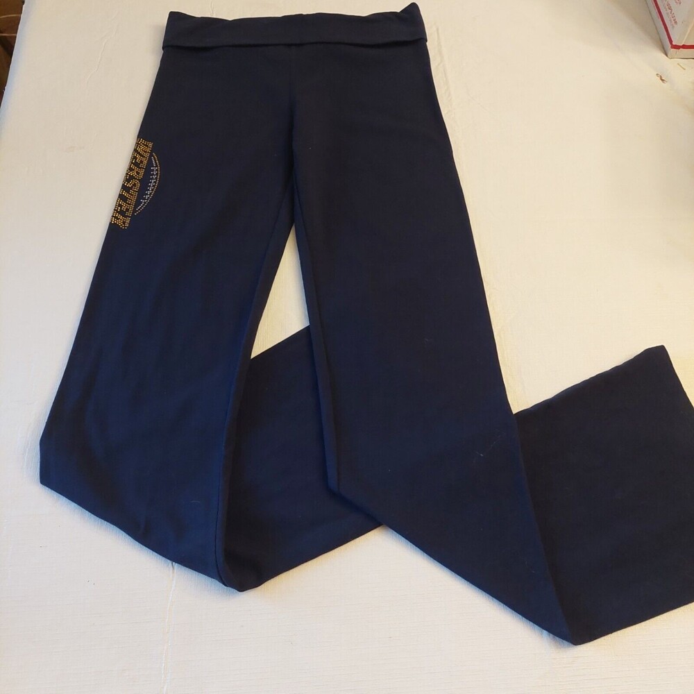 Soffe Navy Blue Cotton Webster Embellished Cotton Cuffed Sweatpants Size XSmall